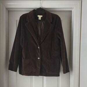 Vintage 90s chocolate brown courduroy jacket by Limited Chinos, Ladies size 12